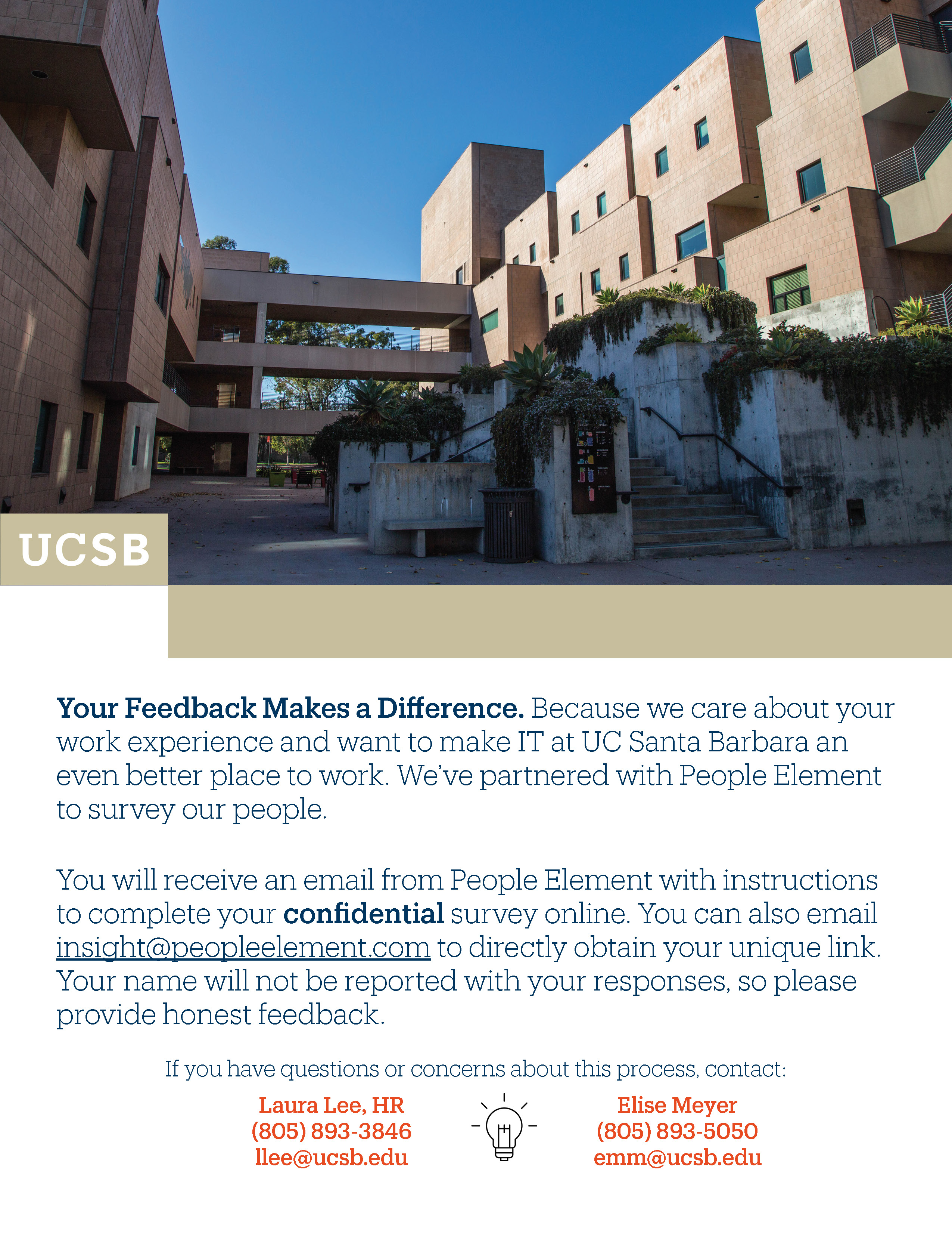 UCSB IT employee engagement survey flyer